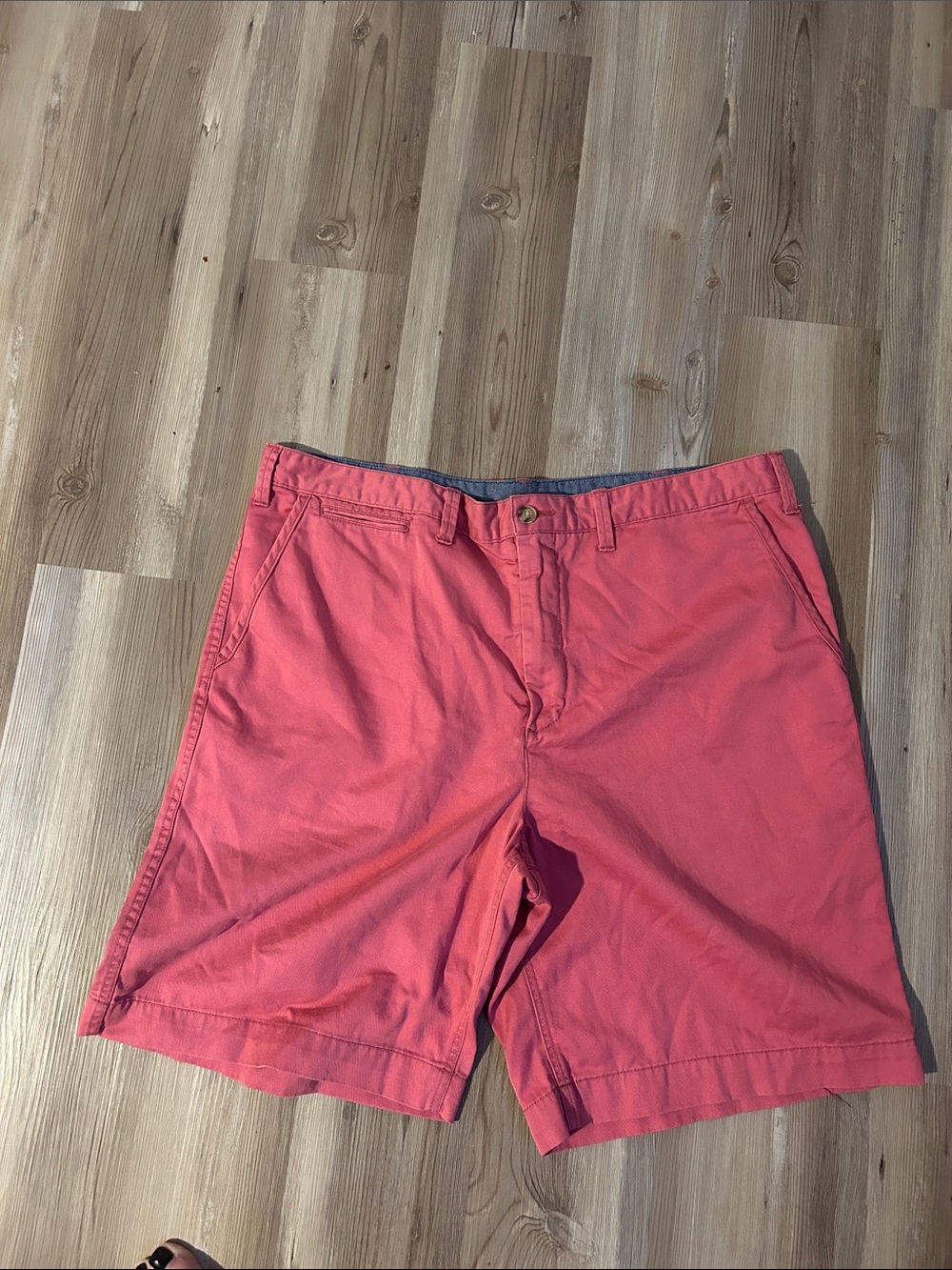 Polo by Ralph Lauren Coral Flat-Front Cotton Shorts